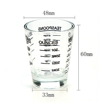 Buy 2-Pack Heavy Glass Shot Glasses for Accurate Measuring