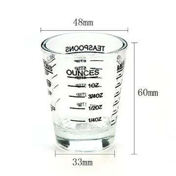 Buy 2-Pack Heavy Glass Shot Glasses for Accurate Measuring