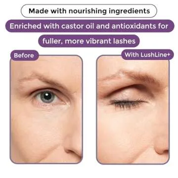 Rumi Cosmetiques LushLine+ Waterproof Eyeliner Pencil For Older Women - Smudge Proof, Long-Lasting, Non Toxic, Soft Glide - Safe For Sensitive Eyes (Natural Black)