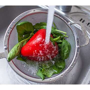 Durable 9-Inch Fine Mesh Strainer for Quinoa and Cooking
