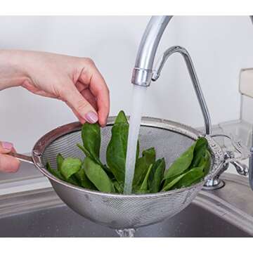 Durable 9-Inch Fine Mesh Strainer for Quinoa and Cooking
