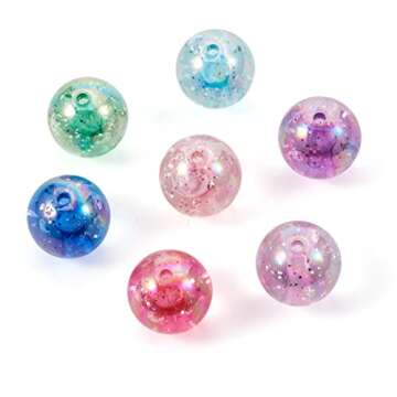 Cheriswelry 100pcs Crystal AB Bubblegum Beads for Jewelry