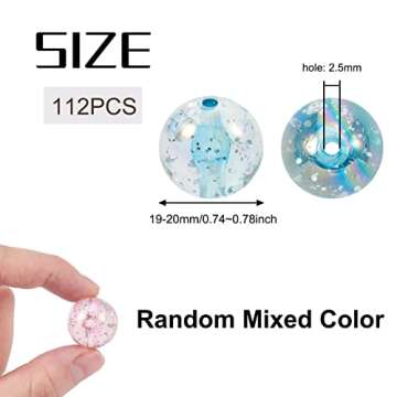 Cheriswelry 100pcs Crystal AB Bubblegum Beads for Jewelry