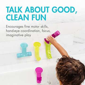 Boon Pipes Baby Bath Toy Set, 6pcs for Toddlers