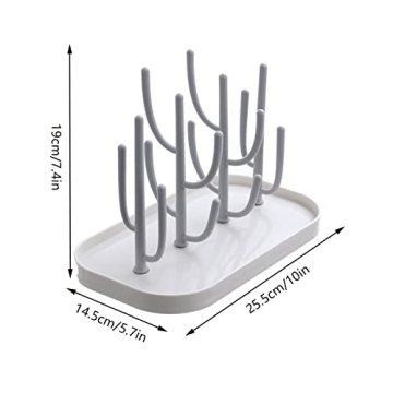 Charming Baby Bottle Drying Rack with Tray