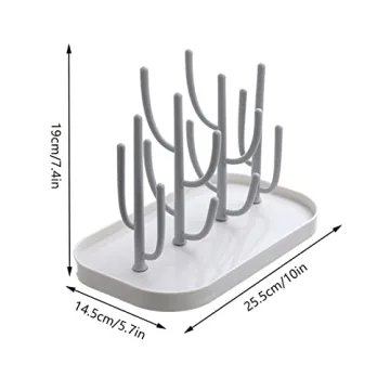 Charming Baby Bottle Drying Rack with Tray