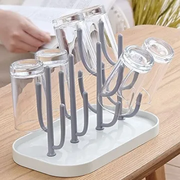 Charming Baby Bottle Drying Rack with Tray