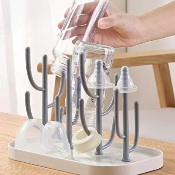 Charming Baby Bottle Drying Rack with Tray