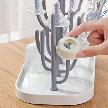 Charming Baby Bottle Drying Rack with Tray