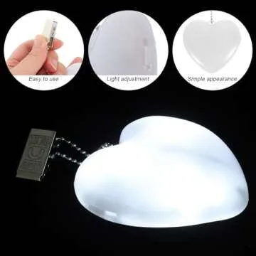 Uonlytech Heart Shape Purse Light Set for Women