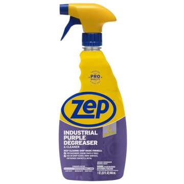 Zep Industrial Purple Cleaner & Degreaser Concentrate - 32 oz (Case of 4) - Powerful, Easy to Rinse ...