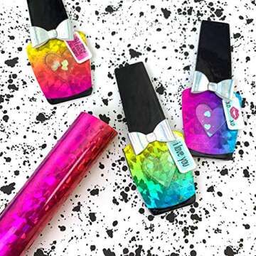 iCraft Deco Foil Specialty Transfer Sheets 6"X12" 5/Pkg-Rainbow Shattered Glass