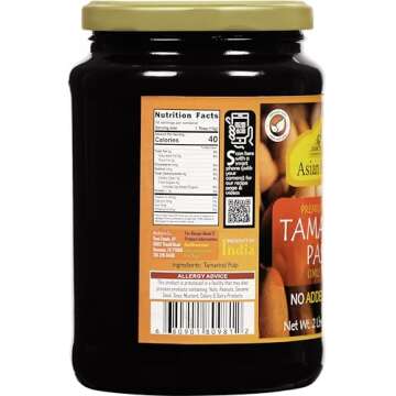 Asian Kitchen Tamarind Paste Puree (Imli) 32oz (908g) 2lbs Glass Jar, Gluten Free, No added sugar ~ All Natural | Vegan | NON-GMO | No Colors | Indian Origin
