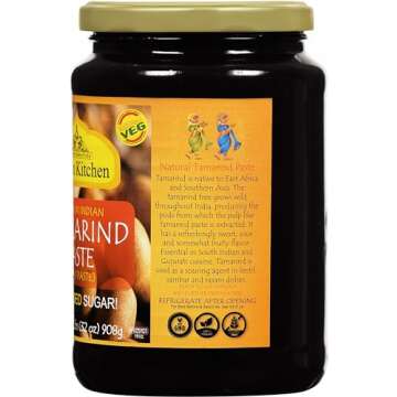 Asian Kitchen Tamarind Paste Puree (Imli) 32oz (908g) 2lbs Glass Jar, Gluten Free, No added sugar ~ All Natural | Vegan | NON-GMO | No Colors | Indian Origin
