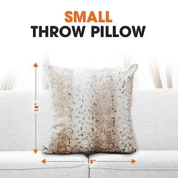 Cheer Collection Faux Fur Throw Pillows - Set of 2