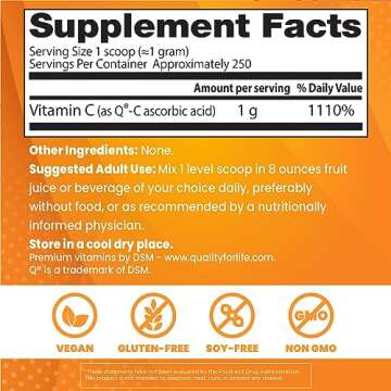 Doctor's Best Vitamin C Powder for Immune and Overall Health