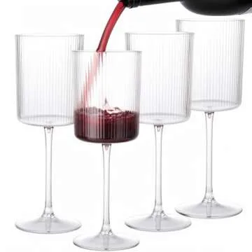 Ciaell Elegant 12 PCS Plastic Wine Glasses for Parties