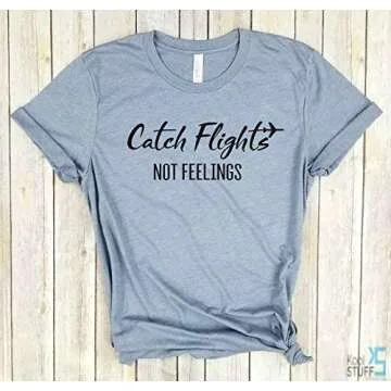 Stylish Catch Flights Not Feelings Vacation Tank Top for Women