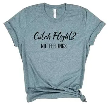 Stylish Catch Flights Not Feelings Vacation Tank Top for Women