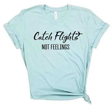 Stylish Catch Flights Not Feelings Vacation Tank Top for Women