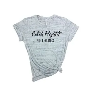 Stylish Catch Flights Not Feelings Vacation Tank Top for Women