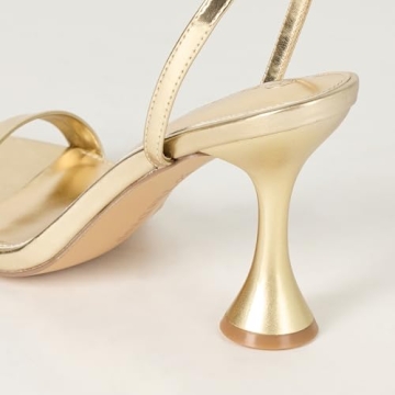Lina Trend Heel Sandals: Chic Gold Comfort for Women