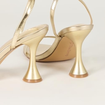 Lina Trend Heel Sandals: Chic Gold Comfort for Women