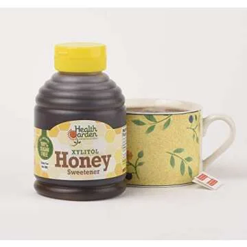 Health Garden Birch Xylitol Sugar Free Honey - Non GMO - Kosher - Made in the U.S.A. (14 oz x 2)