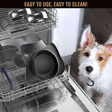 Active Pets Dog Bowl Set, Stainless Steel No Spill Mess-Proof Food & Water Dog Food Bowls with Skid Resistant Silicone Mat, Dog Bowls Small Size Dog, Medium, & Large, Pet Puppy Bowls & Dog Dishes