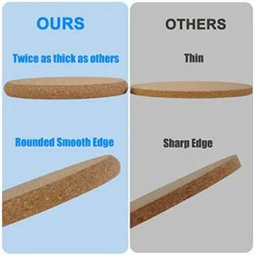 8 Pcs Cork Coasters with Holder for Tabletop Protection