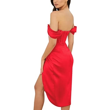 Elegant Off-Shoulder Ruched Midi Dress for Any Occasion