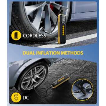 Portable Tire Inflator 5X Faster Air Compressor