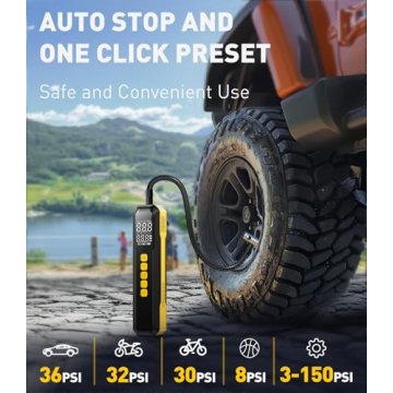 Portable Tire Inflator 5X Faster Air Compressor