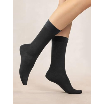 COTTON DAY Women's Soft Combed Cotton Dress Socks Seamless Toe