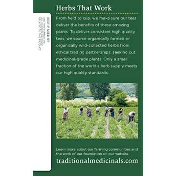 Traditional Medicinals Organic Chamomile & Lavender Herbal Tea, Settles Nervous System, (Pack of 2) - 32 Tea Bags Total