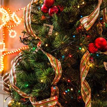 OUTYLTS Christmas String Lights End-to-End Plug 8 Modes 108FT 300 LED IP55 Outdoor Waterproof UL Certificated Indoor Fairy Lights Garden Wedding Christma Trees Parties Decoration Multicolor