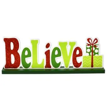 Gift Boutique Wooden Christmas Table Signs for Holiday Decor