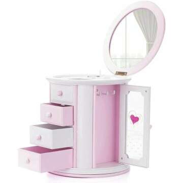 Renawe Musical Jewelry Box & Storage Case for Girls