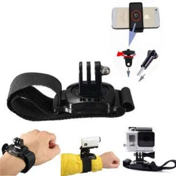 Supkeyer Cellphone Selfie Chest Mount+ Head Mount+ Wrist Mount with Clip for Gopro Hero 12 11 10 9 8 7 6 / Sony Action Cam/for iPhone 16 15 14 13 12 11 Pro Max Xs Max XR X/Sony LG ZTE Cellphone