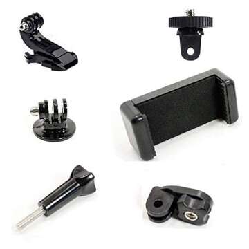 Supkeyer Cellphone Selfie Chest Mount+ Head Mount+ Wrist Mount with Clip for Gopro Hero 12 11 10 9 8 7 6 / Sony Action Cam/for iPhone 16 15 14 13 12 11 Pro Max Xs Max XR X/Sony LG ZTE Cellphone