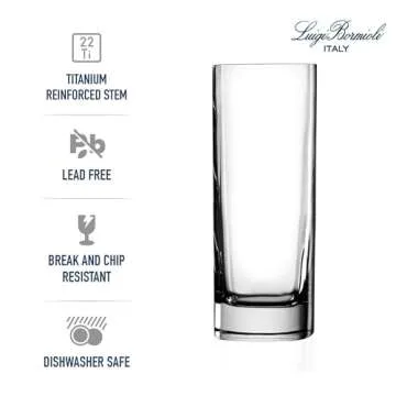 Elegant Square Highball Glasses - Luigi Bormioli Strauss