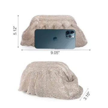 Gold Sparkly Clutch Purse for Women Evening Wedding Party