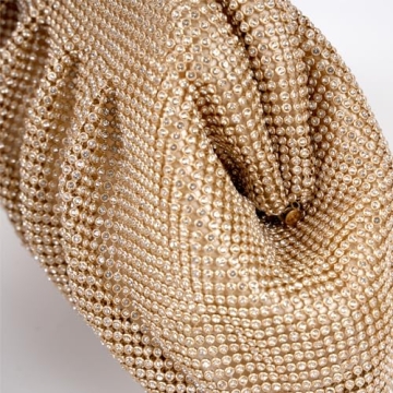 Gold Sparkly Clutch Purse for Women Evening Wedding Party