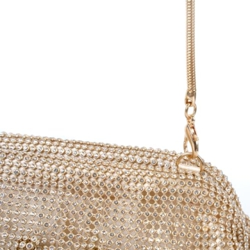 Gold Sparkly Clutch Purse for Women Evening Wedding Party