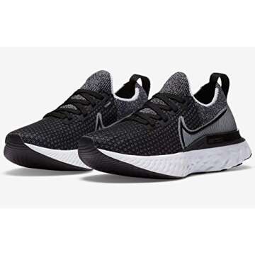 Nike React Infinity Run Flyknit Women's Running Shoes Size 7.5 - Black/Black/White