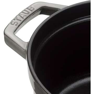 STAUB Cast Iron Roaster/Cocotte, Round, 26 cm, 5 L, Graphite Grey