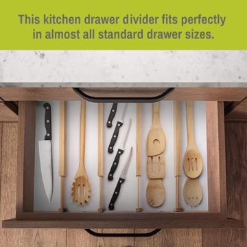 Adjustable Bamboo Drawer Organizer - Expandable & Water-Resistant