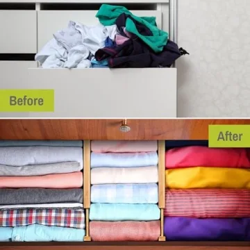 Adjustable Bamboo Drawer Organizer - Expandable & Water-Resistant