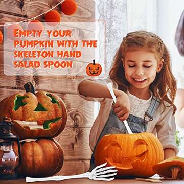 Unique Halloween Skeleton Hands Salad Tongs for Fun Cooking