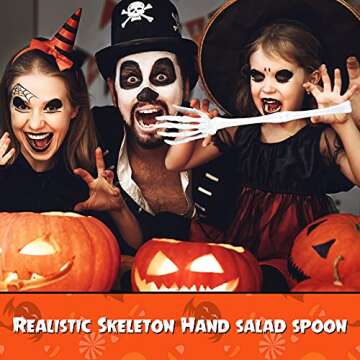 Unique Halloween Skeleton Hands Salad Tongs for Fun Cooking